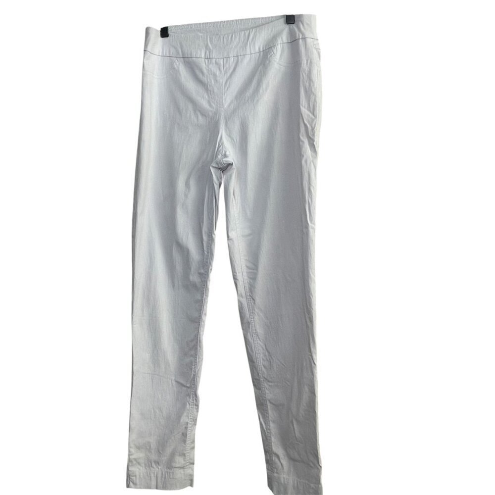 Slim-sation by Multiples Women’s Pull-On Ankle Pants — Size 8, White